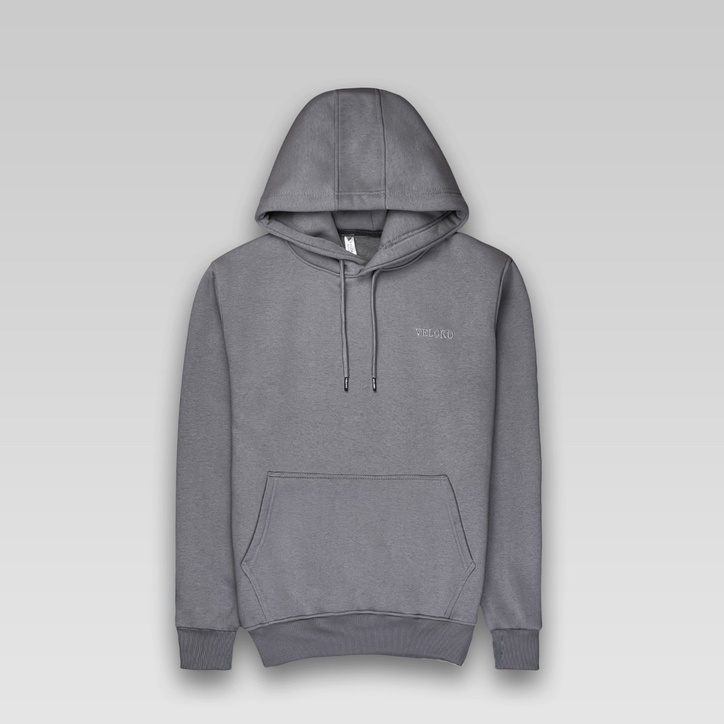 VELORO Premium Heavyweight Cotton Hoodie - Regular Fit - Grey